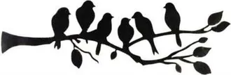 OEM Adorno De Pared De Metal, Decoraci&oacute;n De Pared Con P&aacute;jaros, Hojas Y P&aacute;jaros, Escultura De Metal, Adorno De Pared Con Silueta De P&aacute;jaro
