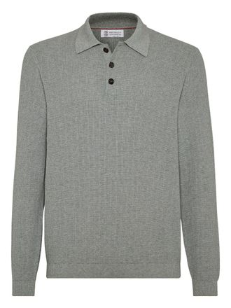 Brunello Cucinelli Cotton Knitted Polo-Uomo