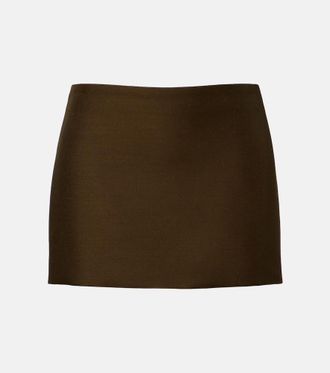 Khaite Jett wool and silk cady miniskirt
