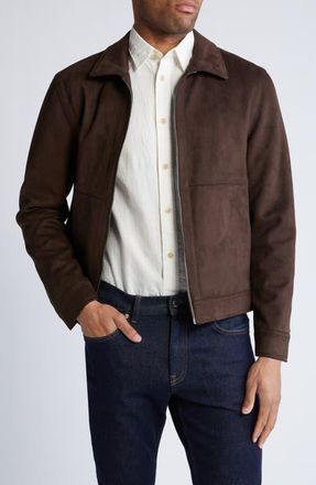 Hart Schaffner Marx Westwood Water Resistant Faux Suede Jacket in Espresso at Nordstrom, Size Xx-Large