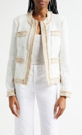 L'agence Agnes Tweed Jacket in Blancbisc at Nordstrom Rack, Size Xx-Small