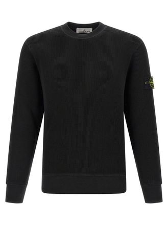 Stone Island Black Crew Neck Sweatshirt