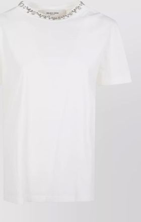 Golden Goose regular t-shirt distressed cotton jersey embroidery