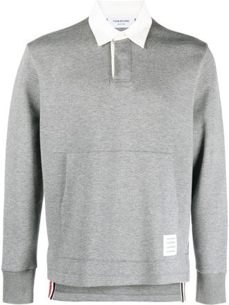 Thom Browne Polotop met logopatch - Grijs