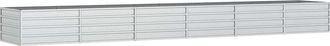 vidaXL Vidaxl - Arriate De Acero Galvanizado Plateado 480x80x45 Cm