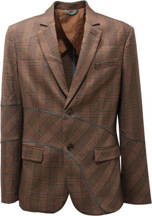 Imperial Jassen, Heren, Bruin, L, Wol, Glencheck Jas