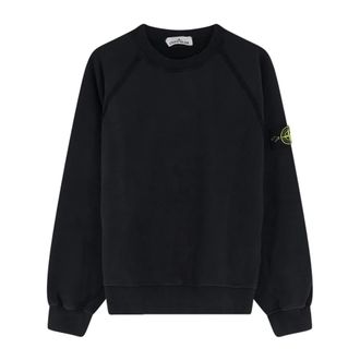 Stone Island Sweatshirts, male, Black, Size: 3XL Logo Sweatshirt