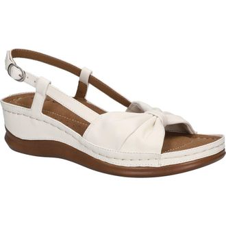 Easy Street Jupiter Slingback Platform Wedge Sandal in White at Nordstrom, Size 11