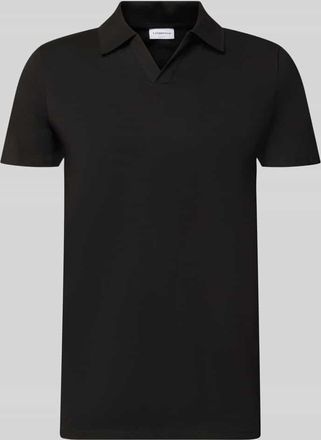 Lindbergh Lindbergh Slim Fit Poloshirt mit V-Ausschnitt in Black, Gr&ouml;&szlig;e XXXL