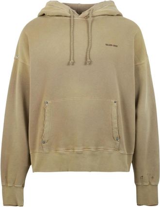 Golden Goose Vintage Cartouche Hoodie - Heren - Hoodies - Beige - L - Katoen - Hoodies & sweatvesten