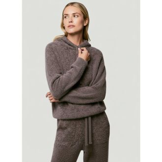 Majestic Filatures Ultra Soft Baby Alpaca Hoodie in Bison at Nordstrom, Size 1