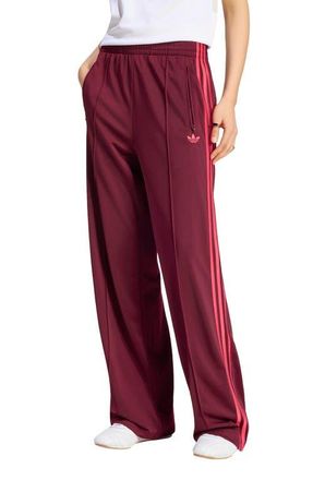 adidas Originals Loose Full Length Track Pants in Maroon/Power Pink at Nordstrom, Size Xx-Small
