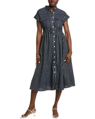 Gracia Linen-Blend A-Line Dress