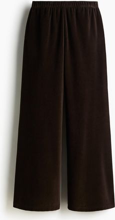 H&M Schlupfhose aus Velours - Brown