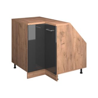 Vicco Armario Para Techo Inclinado Armario De Esquina Rion, Antracita Alto Brillo, 75.6 X 81.6 Cm Con 1 Puerta, Carcasa Del Armario 60 Cm De Profundidad, Vi
