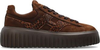 Hogan H-Stripes Platform Sneakers - Dames - Sneakers - Bruin - 37 1/2 EU - Leer - Schoenen