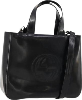 Gucci Pre-owned Vintage Leren Handtas - Dames - Vintage Shopper - Zwart - ONE Size - Leer - Vintage