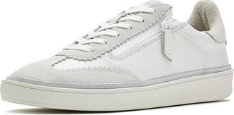 Johnston & Murphy Ashley Side-zip Lace-up Womens Shoes White : 6.5 M, Leather/Suede