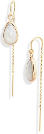 Set & Stones Carrie Baroque Pearl Ear Threader Earrings in Gold at Nordstrom