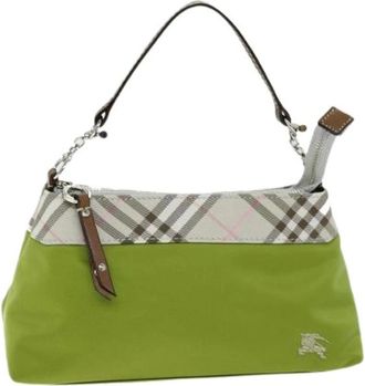 Burberry Pre-owned Shoulder Bags, female, Green, Size: ONE SIZE Pre-owned Nylon Shoulder Bag