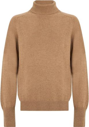 Fedeli Hoge Kraag Trui - Heren - Coltruien - Beige - 2XL - Kasjmier - Truien & Vesten