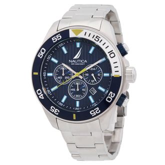 Nautica One Chronograph Quartz Blue Dial Mens Watch NAPNOS304