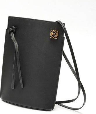 Loewe Black Leather Pouch (Pre-Owned)