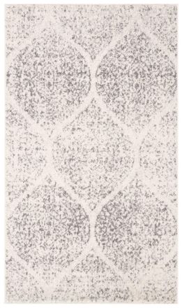 Safavieh Alfombra contempor&aacute;neo de polipropileno blanco/plata, 122 x 183 cm