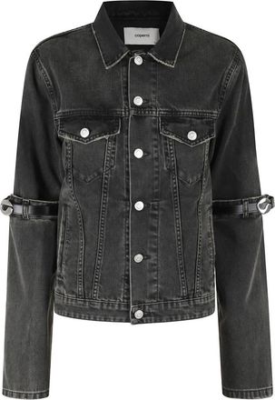 Coperni Hybrid Denim Short Jacket - Dames - Spijkerjassen - Zwart - S - Denim - Jassen