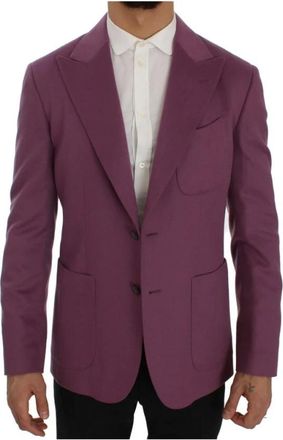 Dolce & Gabbana Heren, Jassen, Paars, Maat: XS Zijde