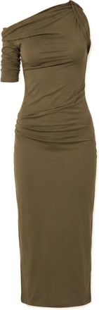 Jacquemus La Robe Drapeado - Dames - Casual kleedjes - Groen - M - Kleedjes