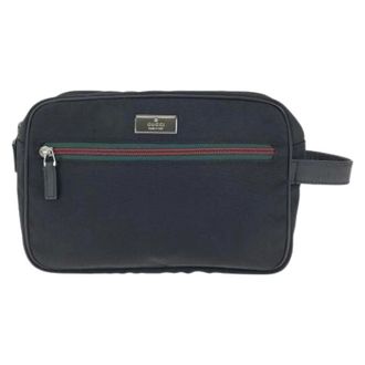 Gucci Pre-owned Nylon Clutch Bag - Heren - Pre-owned - Zwart - Maat: ONE Size Nylon