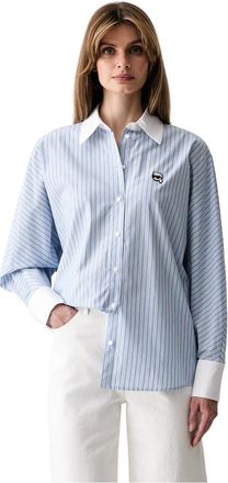 Karl Lagerfeld Ikon Shirt - Dames - Overhemden - Veelkleurig - S - Katoen - Overhemden