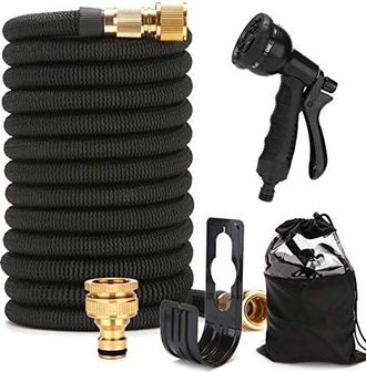 OEM Manguera De Jard&iacute;n Extensible, Manguera De L&aacute;tex De 3 Capas, Conexiones De Lat&oacute;n Macizo De 3/4 Y 1/2, Manguera De Jard&iacute;n Flexible Y Resistente A Las T