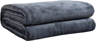 OEM Grande Couverture Gris Fonc&eacute;, Taille Double, Douce Et L&eacute;g&egrave;re, En Flanelle Polaire, 152 X 203 Cm