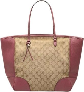 Gucci Pre-owned Canvas Tote Bag - Dames - Vintage Shopper - Beige - ONE Size - Vintage