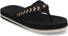 Journee Collection Eloddie Flip Flop in Black at Nordstrom Rack, Size 12