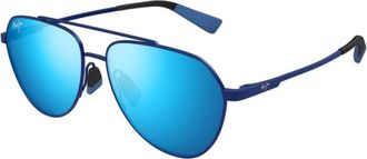 Maui Jim Waiwai Aviator Zonnebril - unisex - Zonnebrillen - Blauw - 59 MM - Accessoires