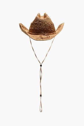 H&M Straw Cowboy Hat in Beige at Nordstrom, Size Medium