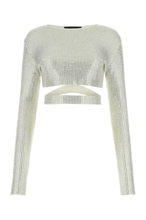 ADĀMO Andrea Adamo Embellished Viscose Blend Top