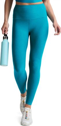 Beyond Yoga Spacedye Caught In The Midi High Waisted Leggings In Island Blue Heather