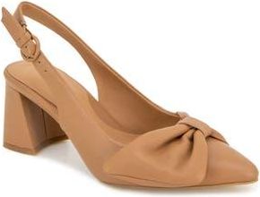 Gentle Souls Diana Slingback Pointed Toe Pump in Camel Leather at Nordstrom Rack, Size 7.5