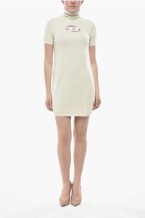 Diesel Knit Turtleneck Dress M-ARGARET With Cut-Out Detail size Xxs