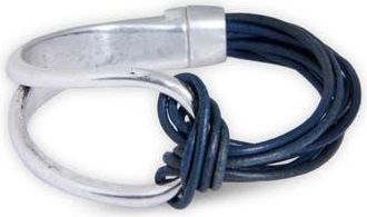 Saachi Knotted Leather Bracelet in Navy at Nordstrom Rack
