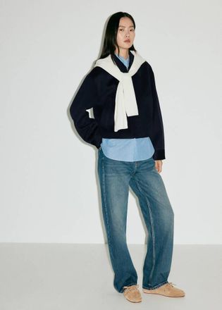 Mango Giacca lana collo camicia navy - Donna - XXS - MANGO