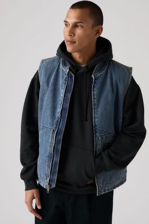 Levi's Sansome Vest - Men - 2XS - Medium Wash / Get Involved Vest Fww