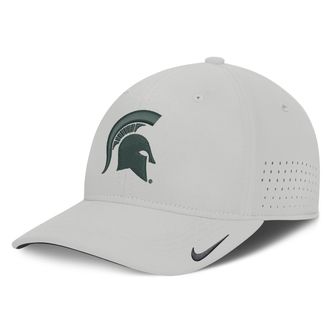Nike Michigan State Sideline Practice Nike Mens Dri-FIT College Hat in Grey | NC530BBMST-3XB