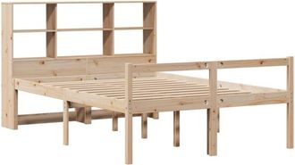 vidaXL Bookcase Bed without Mattress 140x200 cm Solid Wood Pine Vidaxl