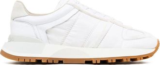 Maison Margiela Witte Sneakers met Laser-Ge&euml;tste Details - Dames - Sneakers - Wit - 38 EU - Leer - Schoenen