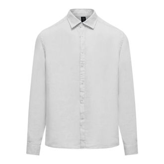 Bomboogie Witte Shirt met Franse Kraag - Heren - Casual Overhemden - Wit - 3XL - Linnen - Overhemden